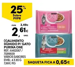 Continente alimento humido p/ gato purina one promoção
