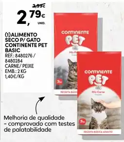 Continente Alimento seco p/ gato continente pet basic promoção