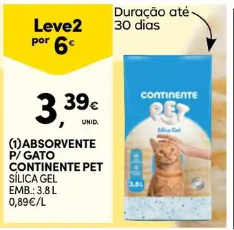 Continente Absorvente p/ gato continente pet promoção