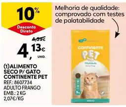 Continente Alimento seco p/ gato continente pet promoção