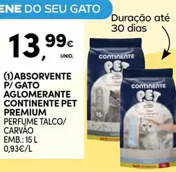 Continente Absorvente p/ gato aglomerante continente pet premium promoção