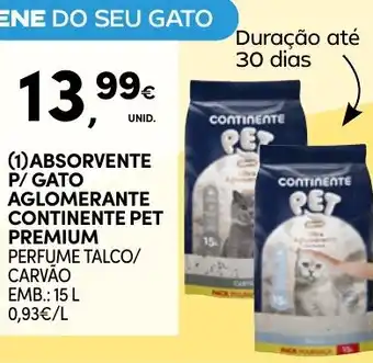 Continente Absorvente p/ gato aglomerante continente pet premium promoção