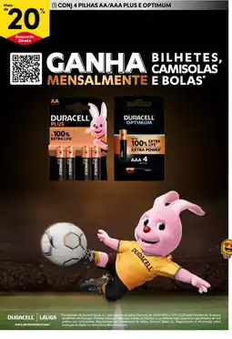 Continente Duracell pilhas aa/aaa plus e optimum promoção