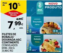 Continente filetes de robalo/ dourada asc continente promoção