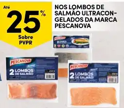 Continente Nos lombos de salmao ultracon- gelados da marca pescanova promoção