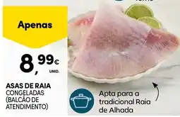Continente Asas de raia congeladas promoção