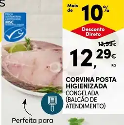 Continente Corvina posta higienizada congelada promoção