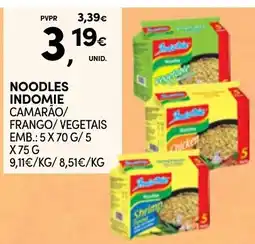 Continente Noodles Indomie Camarão/Frango/Vegetais promoção
