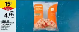 Continente miolo de camarão 10/30 continente promoção