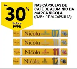 Continente Cápsulas de café de alumínio da marca nicola promoção