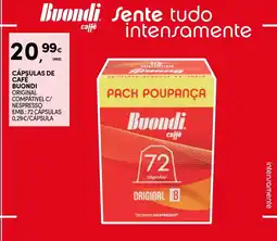 Continente Cápsulas de café buondi original promoção