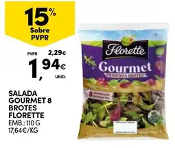 Continente salada gourmet 8 brotes florette promoção