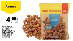 Continente Amêndoa c/ pele continente poupança promoção