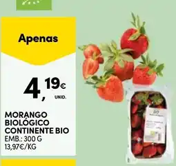 Continente Morango biológico continente bio promoção