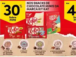 Continente snacks de chocolate minis da marca kit kat promoção