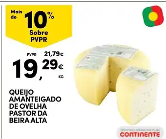 Continente Queijo amanteigado de ovelha pastor da beira alta promoção