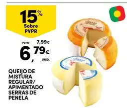 Continente Queijo de mistura regular/apimentado serras de penela promoção
