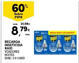 Continente recarga inseticida raid voadores promoção