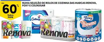 Continente rolos de cozinha das marcas renova, foxy e colhogar promoção