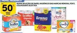 Continente papel higiênico renova, foxy, colhogar e scottex promoção
