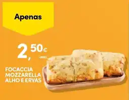 Continente Focaccia mozzarella alho e ervas promoção