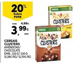Continente Cereais clusters amêndoas/chocolate promoção
