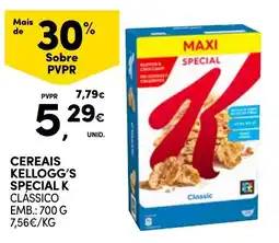 Continente Cereais Kellogg's Special K Clássico promoção