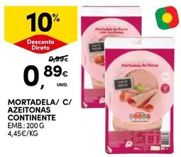 Continente mortadela c/ azeitonas continente promoção