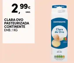 Continente clara ovo pasteurizada continente promoção
