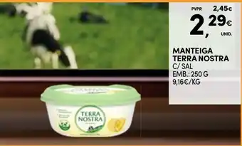 Continente Manteiga terra nostra c/ sal promoção