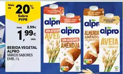 Continente bebida vegetal alpro vários sabores promoção