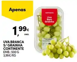 Continente Uva branca sem graina continente promoção