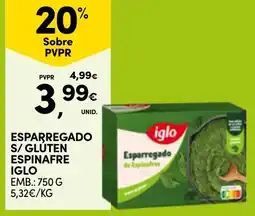 Continente esparregado de espinafres iglo promoção