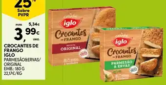 Continente Crocantes de frango iglo promoção