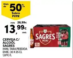 Continente Cerveja c/ álcool sagres mini promoção