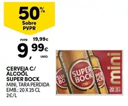 Continente Cerveja c/ álcool super bock mini promoção
