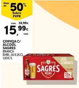 Continente Cerveja c/ álcool sagres branca promoção