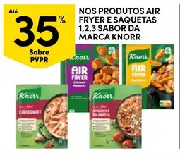 Continente Knorr air fryer e saquetas 1,2,3 sabor da marca knorr promoção