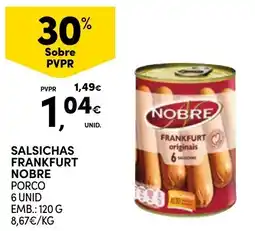 Continente Salsichas frankfurt nobre promoção