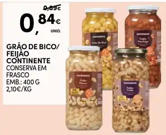 Continente Grão de bico/feijão continente promoção