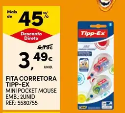 Continente Fita corretora tipp-ex mini pocket mouse promoção