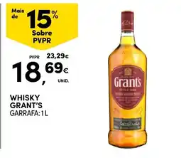 Continente Whisky Grant's promoção