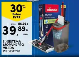 Continente sistema mopa h2pro vileda promoção