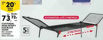 Continente Estendal mesa infinity flex black vileda promoção