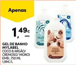 Continente Gel de banho mylabel coco & argão/ cremoso/ monoi promoção