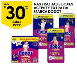 Continente Fraldas e boxes activity extra da marca dodot promoção