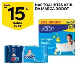 Continente toalhitas azul da marca dodot promoção