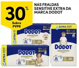 Continente Nas fraldas sensitive extra da marca dodot promoção