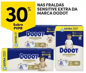 Continente Nas fraldas sensitive extra da marca dodot promoção