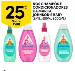 Continente Nos champôs e condicionadores da marca johnson's baby promoção